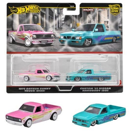 HRR78-9866 ホットウィール プレミアム 2パック 1975 ダットサン サニートラック(B120)/ カスタム '93 日産 ハードボディ (D21)