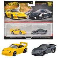 HRR82-9866 ホットウィール プレミアム 2パック ポルシェ 993 GT2/ ポルシェ 718 ケイマン GT4