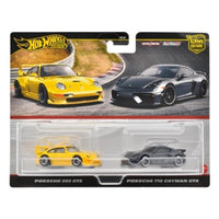 HRR82-9866 ホットウィール プレミアム 2パック ポルシェ 993 GT2/ ポルシェ 718 ケイマン GT4