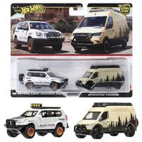 HRR76-9866 ホットウィール プレミアム 2パック  メルセデス・ベンツ スプリンター ツアラー / '05 トヨタ ランドクルーザー プラド