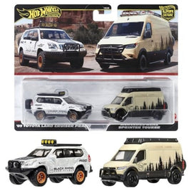HRR76-9866 ホットウィール プレミアム 2パック  メルセデス・ベンツ スプリンター ツアラー / '05 トヨタ ランドクルーザー プラド