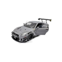 S1805821 SOLIDO 1/18 日産 GT-R (R35) Liberty Walk Body Kit Type 2.0 (グレー) 加藤氏フィギュア付