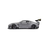 S1805821 SOLIDO 1/18 日産 GT-R (R35) Liberty Walk Body Kit Type 2.0 (グレー) 加藤氏フィギュア付