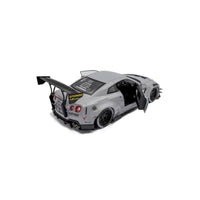 S1805821 SOLIDO 1/18 日産 GT-R (R35) Liberty Walk Body Kit Type 2.0 (グレー) 加藤氏フィギュア付