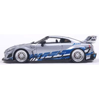 S4311211 SOLIDO 1/43 日産 GT-R (R35) リバティウォーク シルエット 2020 (シルバー/ブルー)