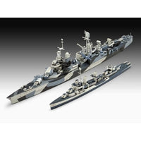 05644 ドイツレベル 1/700 U.S.S. フレッチャー&U.S.S. インディアナポリス 駆逐2艦ギフトセット