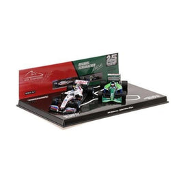512213247 MINICHAMPS 1/43 シューマッハ 30周年記念 ベルギーGP 2台セット