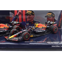 472224111 ミニチャンプス 1/43 オラクル レッド ブル レーシング RB18 エミリア ロマーニャGP 2022 フェルスタッペン/ペレス 1-2 フィニッシュ 2台セット