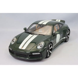 110069204 ミニチャンプス 1/18 ポルシェ 911 (992) スポーツ クラシック 2022 グリーンメタリック/ストライプ