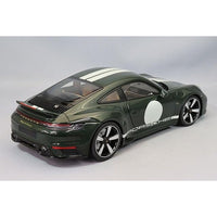 110069204 ミニチャンプス 1/18 ポルシェ 911 (992) スポーツ クラシック 2022 グリーンメタリック/ストライプ