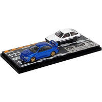 MD64222 モデラーズ 1/64 頭文字D セットVol.22  藤原拓海トレノ(AE86) & 藤原文太インプレッサ(GC8)