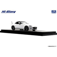 HS491WH Hi-Story 1/43 MAZDA ROADSTER S Leather Packege (2024)  スノーフレイクホワイトパールマイカ