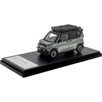 HS545GR Hi-Story 1/43 MITSUBISHI DELICA MINI (2023) カスタマイズ アッシュグリーンメタリック×ブラックマイカ