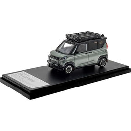 HS545GR Hi-Story 1/43 MITSUBISHI DELICA MINI (2023) カスタマイズ アッシュグリーンメタリック×ブラックマイカ