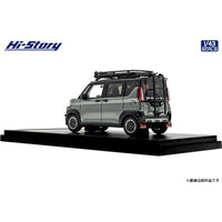 HS545GR Hi-Story 1/43 MITSUBISHI DELICA MINI (2023) カスタマイズ アッシュグリーンメタリック×ブラックマイカ