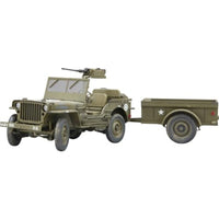 82002 1/20 アメリカ陸軍 1/4トン 4x4トラック (トレーラー・機関銃付)