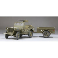 82002 1/20 アメリカ陸軍 1/4トン 4x4トラック (トレーラー・機関銃付)