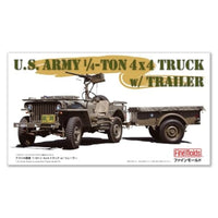 82002 1/20 アメリカ陸軍 1/4トン 4x4トラック (トレーラー・機関銃付)