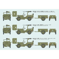 82002 1/20 アメリカ陸軍 1/4トン 4x4トラック (トレーラー・機関銃付)