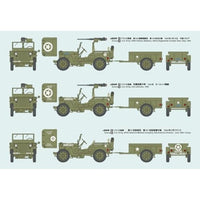 82002 1/20 アメリカ陸軍 1/4トン 4x4トラック (トレーラー・機関銃付)