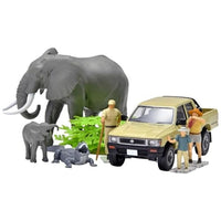 海洋堂×トミカリミテッド ヴィンテージ ジオコレ64 #カースナップ29a サファリ2 (トヨタ ハイラックス4WDピックアップ ダブルキャブ付属)