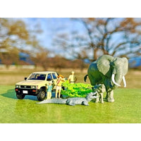 海洋堂×トミカリミテッド ヴィンテージ ジオコレ64 #カースナップ29a サファリ2 (トヨタ ハイラックス4WDピックアップ ダブルキャブ付属)