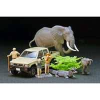 海洋堂×トミカリミテッド ヴィンテージ ジオコレ64 #カースナップ29a サファリ2 (トヨタ ハイラックス4WDピックアップ ダブルキャブ付属)