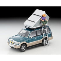 LV-N206c 三菱 パジェロ ミッドルーフワイド VR オプションパーツ装着車(緑/ベージュ)91年式 テント、フィギュア付