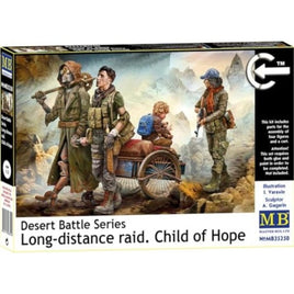 MB35250 マスターボックス 1/35 砂漠の戦いシリーズ・希望の子供・長距離襲撃・男女+子供&人型ロボットカート付