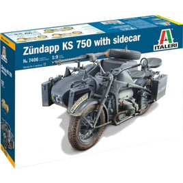 IT7406 イタレリ 1/9 WW.II ドイツ軍 ツェンダップ KS750 サイドカー