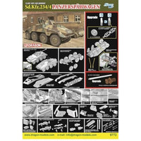 DR6772SP ドラゴン 1/35 WW.II ドイツ軍 8輪重装甲車 Sd.Kfz.234/4 パックワーゲン アルミ砲身/3Dプリントパーツ/金属パーツ
