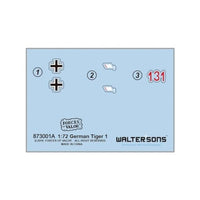 WS55001R ウォルター ソンズ 1/72 WW.II ドイツ軍 ティーガーI初期型 第504重戦車大隊 1943年 春 チュニジア