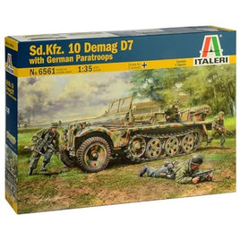 IT6561 イタレリ 1/35 WW.II ドイツ軍 Sd.Kfz.10 デマーグ D7 降下猟兵フィギュア 4体付属