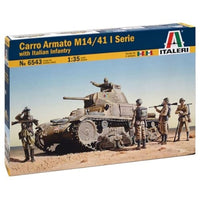 IT6543 イタレリ 1/35 WW.II イタリア軍 カルロアルマート M14/40 セリエI イタリア軍歩兵フィギュア付属