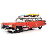 AW312 AUTOWORLD 1/18 1959 キャディラック エルドラド 救急車 'Surf Shark' レッド/ホワイト