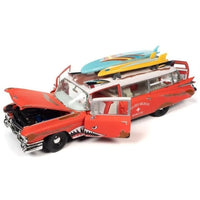 AW312 AUTOWORLD 1/18 1959 キャディラック エルドラド 救急車 'Surf Shark' レッド/ホワイト