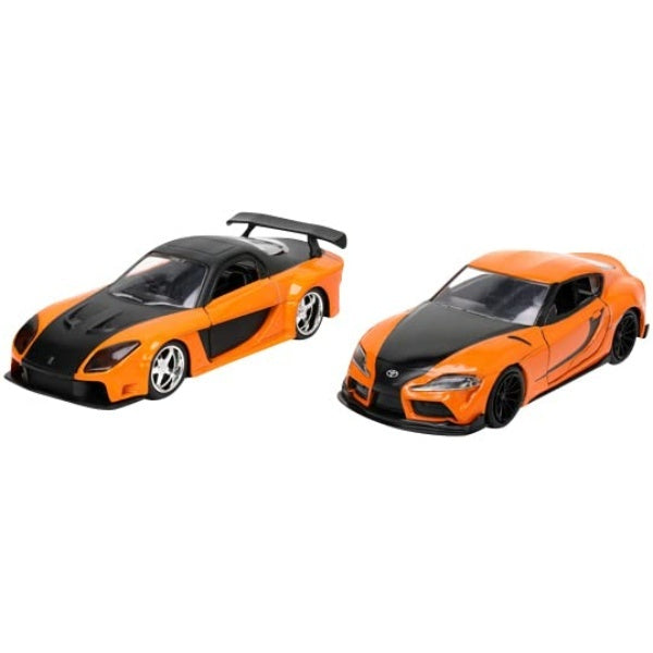 JADA32910 JADA TOYS 1/32 ハン マツダ RX7/トヨタ スープラ (オレンジ/ブラック) 2台セット