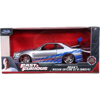 JADA97158 JADA TOYS 1/24 ブライアン 2002 ニッサン スカイライン GT-R (R34) シルバー
