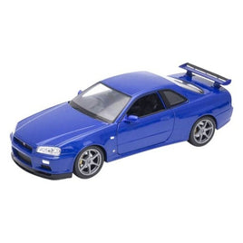 WE24108MB1 WELLY 1/24 ニッサン スカイライン GT-R(R34) (MTブルー)