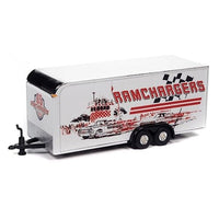JLSP351A Johnny Lightning 1/64 1965 ダッジ A-100 レッド & クローズ トレーラー 'RAMCHARGERS'
