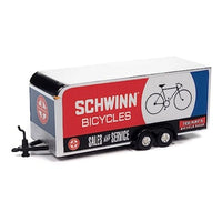 JLSP351B Johnny Lightning 1/64 1965 ダッジ A-100 ブルー & クローズ トレーラー 'SCHWINN'