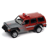 JLSP352B Johnny Lightning 1/64 1998 ジープ チェロキー & ボート/トレーラー  グレー/レッド 'TRAVERSE BAY'