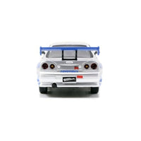 JADA31980 Jada Toys 1/32 F&F ブライアン ニッサン スカイライン R34  シルバー & ブルー ツインパック