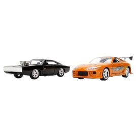JADA31981 Jada Toys 1/32 F&F ドミニク ダッジ チャージャー ブラック & ブライアン トヨタ スープラ オレンジ ツインパック
