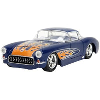 JADA35031 Jada Toys 1/24 1957 シェビー コルベット ダークブルー/フレーム