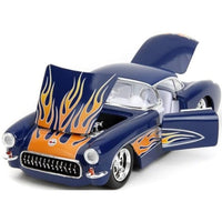 JADA35031 Jada Toys 1/24 1957 シェビー コルベット ダークブルー/フレーム