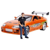 JADA31139 Jada Toys 1/18 F&F 1995 トヨタ スープラ オレンジ (ブライアン)                 ブライアン フィギュア付/ライト点灯