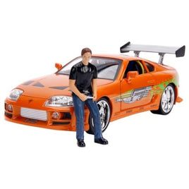 JADA31139 Jada Toys 1/18 F&F 1995 トヨタ スープラ オレンジ (ブライアン)                 ブライアン フィギュア付/ライト点灯