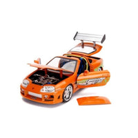 JADA31139 Jada Toys 1/18 F&F 1995 トヨタ スープラ オレンジ (ブライアン)                 ブライアン フィギュア付/ライト点灯