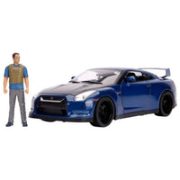 JADA31142 Jada Toys 1/18 F&F 7 2009 ニッサン GT-R R35 ブルー/ブラック(ブライアン)              ブライアン フィギュア付/ライ